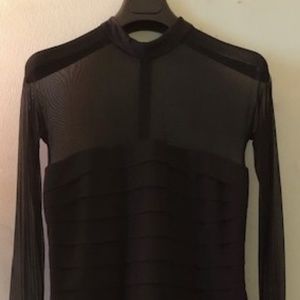 VERA WANG BLACK CLASSIC SILK CREPE COCKTAIL DRESS